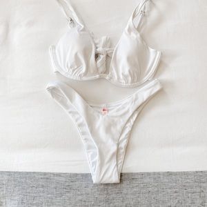 White Ribbed Victoria’s Secret Swimsuit